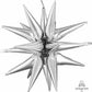 35" Silver Magic Star Foil Balloon Air-Fill