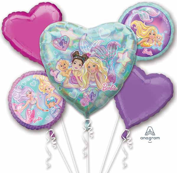 Mermaid Barbie Birthday Party Balloons Set
