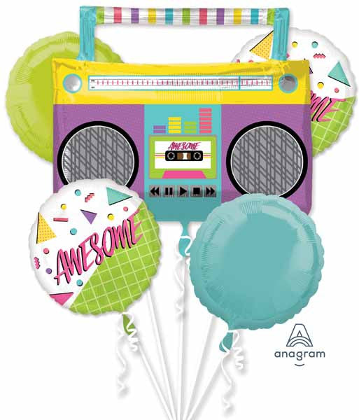 Anagram Awesome Birthday 5 Foil Balloons Bouquet Decor