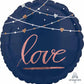 Anagram 18" Navy Blue Love Wedding Round Foil Balloon