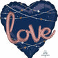 Anagram 36" Navy Blue Love Wedding Multi Balloon Foil Balloon