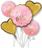 Pink & Gold Oh Baby! Balloon Bouquet
