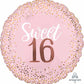 Anagram 28" Jumbo Blush Pink Sweet 16 Birthday Foil Balloon