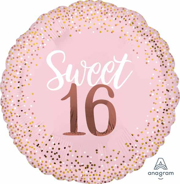 Anagram 28" Jumbo Blush Pink Sweet 16 Birthday Foil Balloon