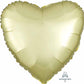 18" Heart Shape Satin Luxe Pastel Yellow Foil Balloon