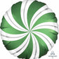 18" Candy Swirls Foil Balloon Green