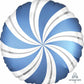 18" Candy Swirls Foil Balloon Blue