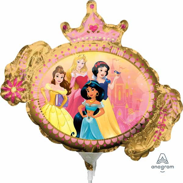 Gold Crown Disney Princesses Mini Foil Balloon