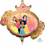 Gold Crown Disney Princesses Mini Foil Balloon