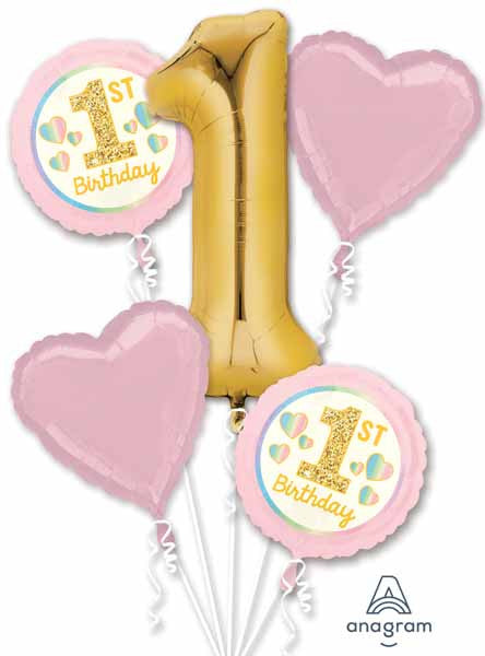 Pink Gold First Communion Girls Balloons
