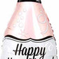 Rose Gold Happy New Year Champagne Bottle Balloon