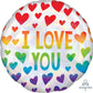 Holographic I love you foil balloon