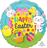 Happy Easter Rabbit Bunny Eggs Balloon