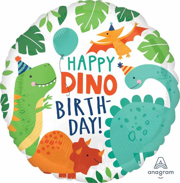 Dino Theme Foil Balloon Birthday