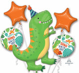 Anagram Dynomite Birthday Party Dinosaur Balloon Bouquet Arrangement 5 Foil Balloons