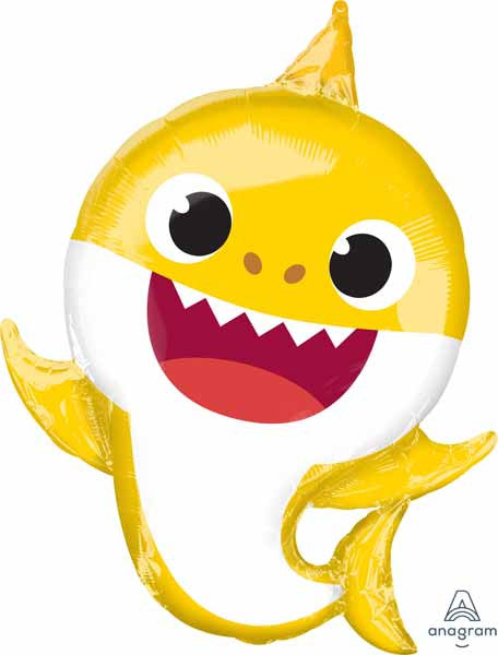 Baby Shark Yellow Helium Birthday Balloon