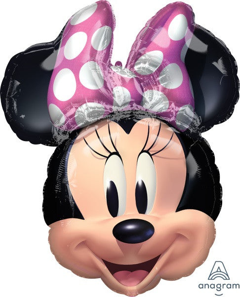 Jumbo Minnie Mouse Balloon with Pink Bow