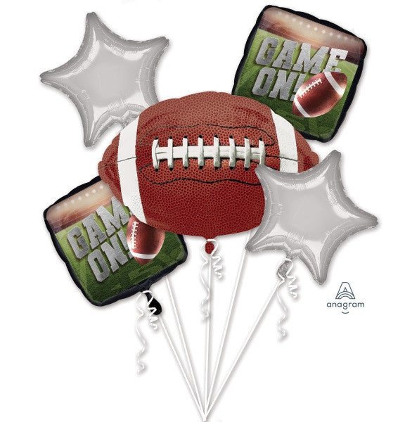 Anagram Football Game On Balloon Bouquet Arrangement 5 Foil Balloons