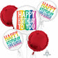 Rainbow Birthday Balloon Bouquet