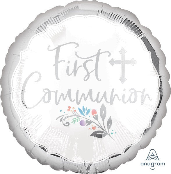 First Communion Round Foil Balloon