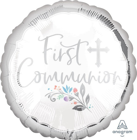First Communion Round Foil Balloon