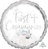 First Communion Round Foil Balloon