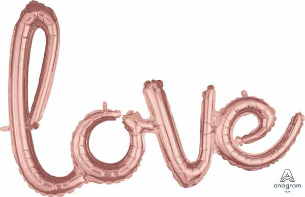 Word Love Balloon Rose Gold
