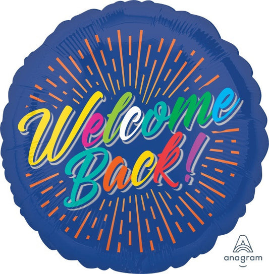 Welcome Back Burst 18" Round Foil Balloon