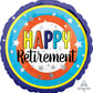 Anagram 18" Happy Retirement Circles Colorful Foil Balloon Party Decor