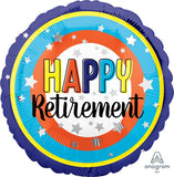 Anagram 18" Happy Retirement Circles Colorful Foil Balloon Party Decor