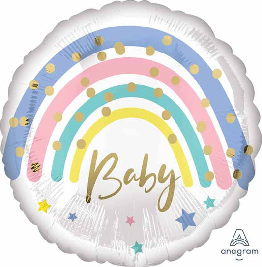 Gender Neutral Baby Shower Round Foil Balloon