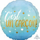 C'est in Garcon Ballon Baby Blue It's a Boy