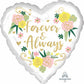 Heart Shaped Forever and Always foil balloon