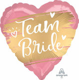 Anagram 18" XL Heart Team Bride Gold Foil Balloon