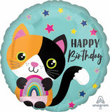 Cute Calico Birthday Balloon