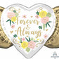 Forever & Always Floral Winged Heart Supershape Foil Balloon