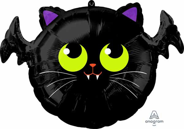 20" Bat Cat Halloween Foil Shape Balloon
