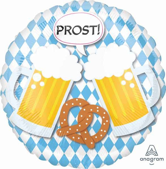 Oktoberfest Foil Balloon – 18" Round German Beer Party Decoration 1/CT