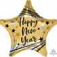 star shaped happy new year balloon