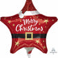 Merry Christmas Santa Star 9" Mini-Foil Balloon
