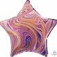 Anagram Purple Gold Marblez 19" Star Shaped Foil Balloon