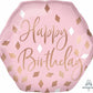 Anagram 23" Blush Birthday Confetti Foil Balloon