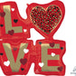 Anagram 29" Supershape Red Animal Print Love Foil Balloon