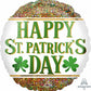 Anagram 18" Round Glitter Happy St. Patrick's Day Foil Balloon