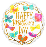 Happy Mother's Day Gold Trim Foil Balloon