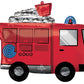 Fire Truck Supershape Foil Balloon