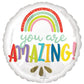 Anagram 18" Round You Are Amazing Rainbow Foil Balloon