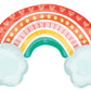 Retro Rainbow Foil Balloon