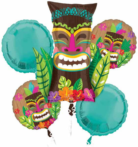 Tiki Tropical Luau Foil Balloon Arrangement