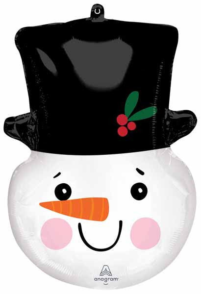 23" Smiling Snowman Foil Balloon